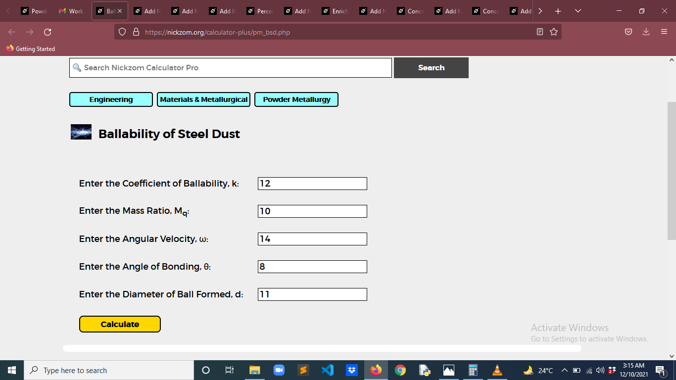 How to Calculate and Solve for Ballability of Steel Dust | Powder Metallurgy
