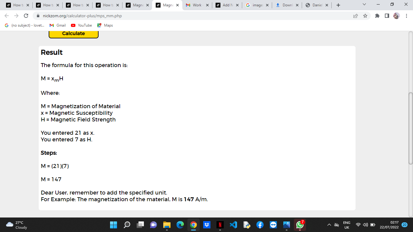 How to Calculate and Solve for Magnetization of Material | Magnetic Properties