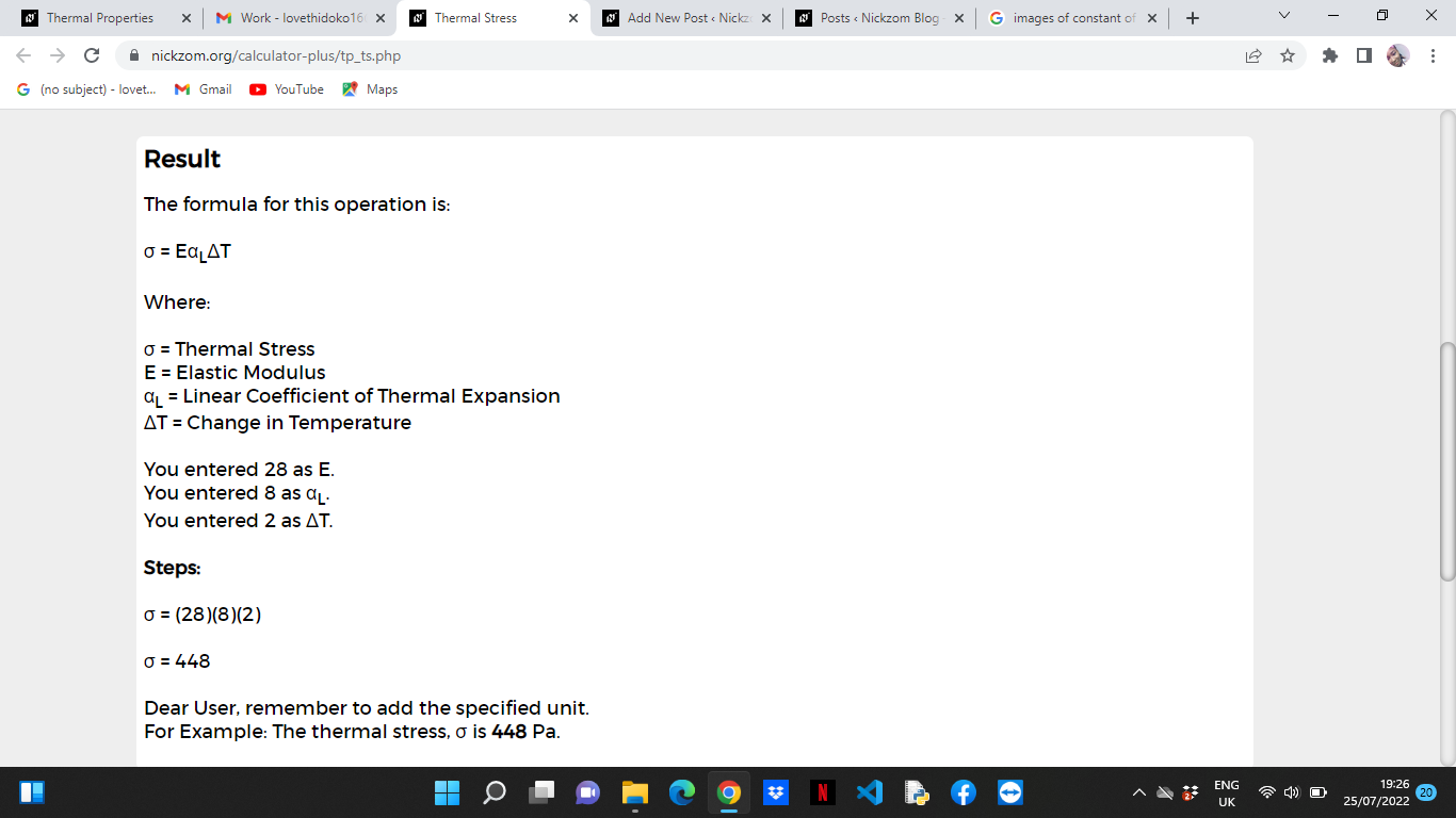 How to Calculate and Solve for Thermal Stress | Thermal Properties