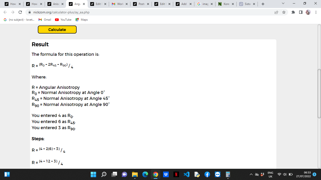 How to Calculate and Solve for Angular Anisotropy | Anisotropy