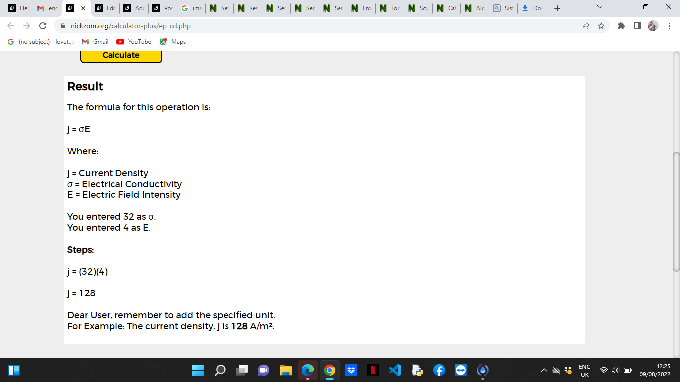 How to Calculate and Solve for Current Density | Electrical Properties