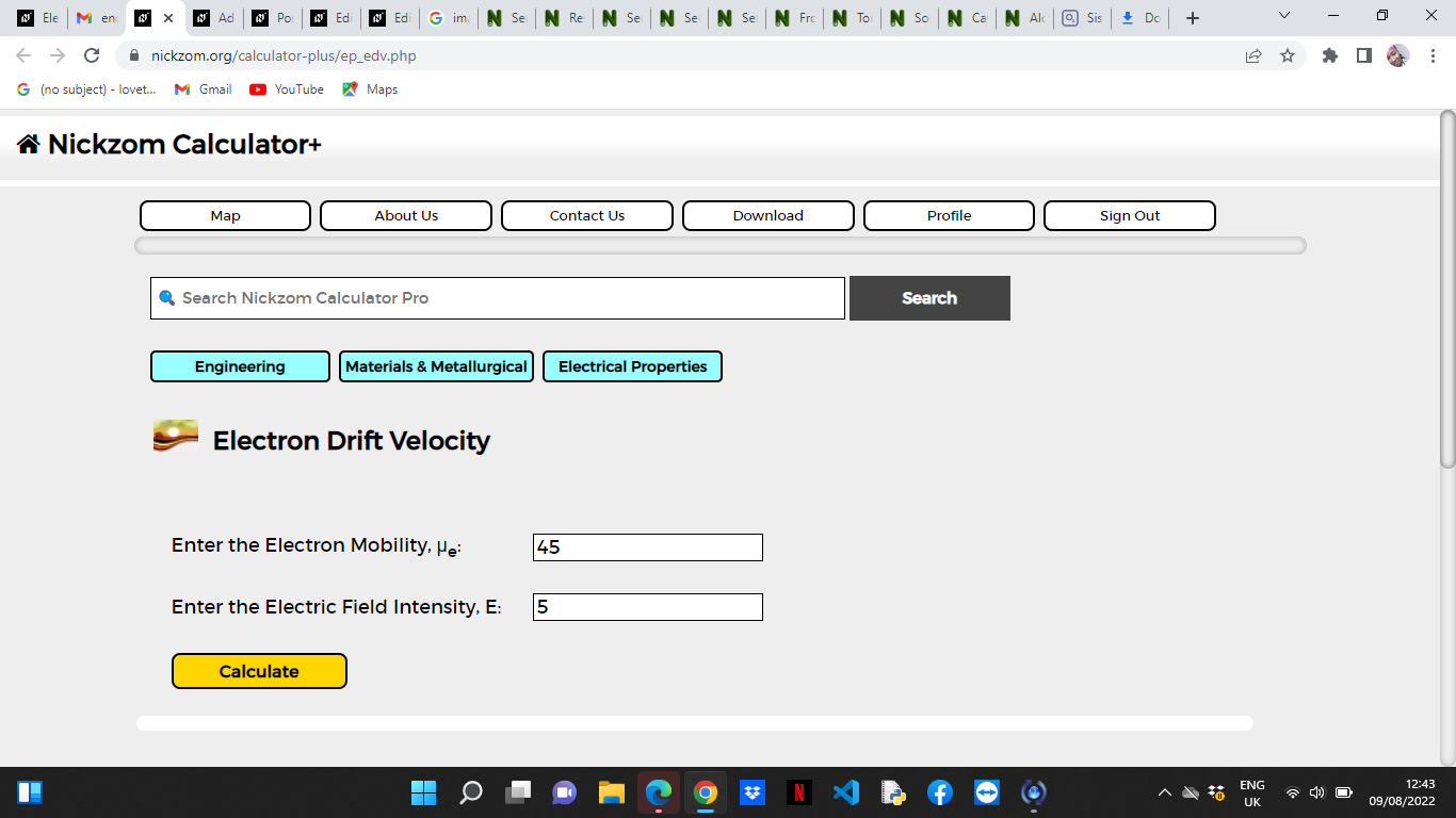How to Calculate and Solve for Electron Drift Velocity | Electrical Properties