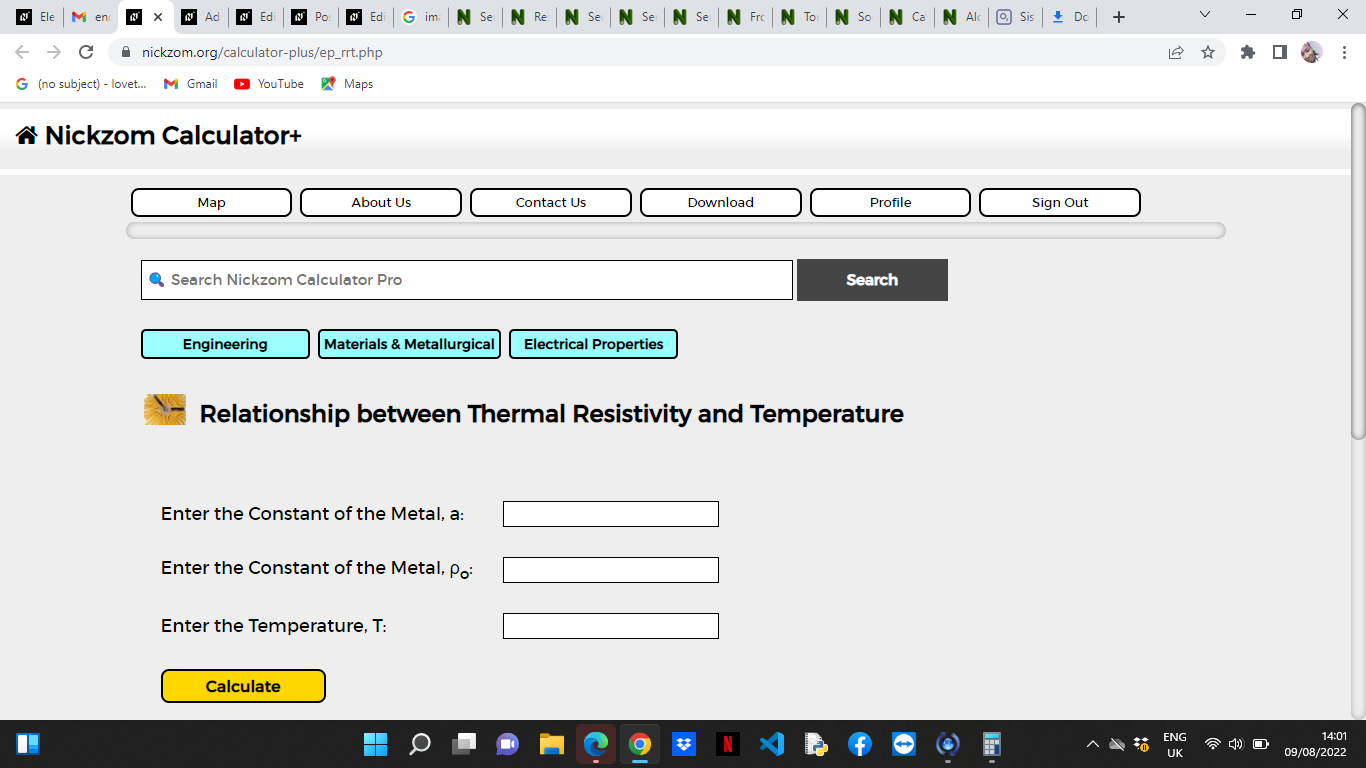 How to Calculate and Solve for Relationship between Thermal Resistivity and Temperature | Electrical Properties
