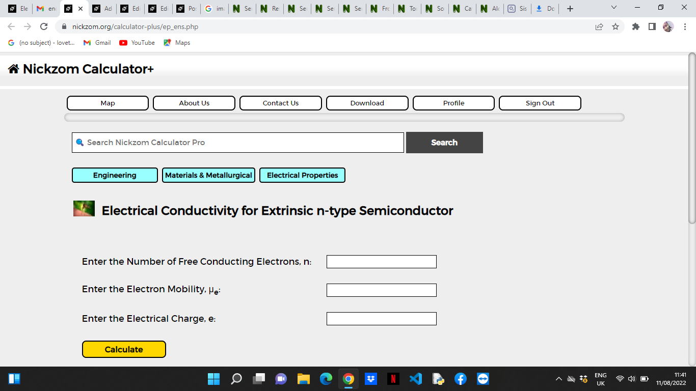 How to Calculate and Solve for Electrical Conductivity for Extrinsic n-type Semiconductor | Electrical Properties