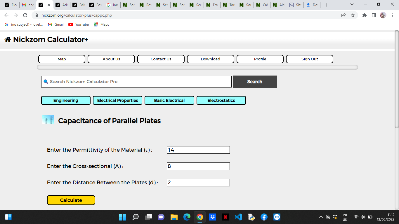 How to Calculate and Solve for Capacitance of Parallel Plates | Electrical Properties