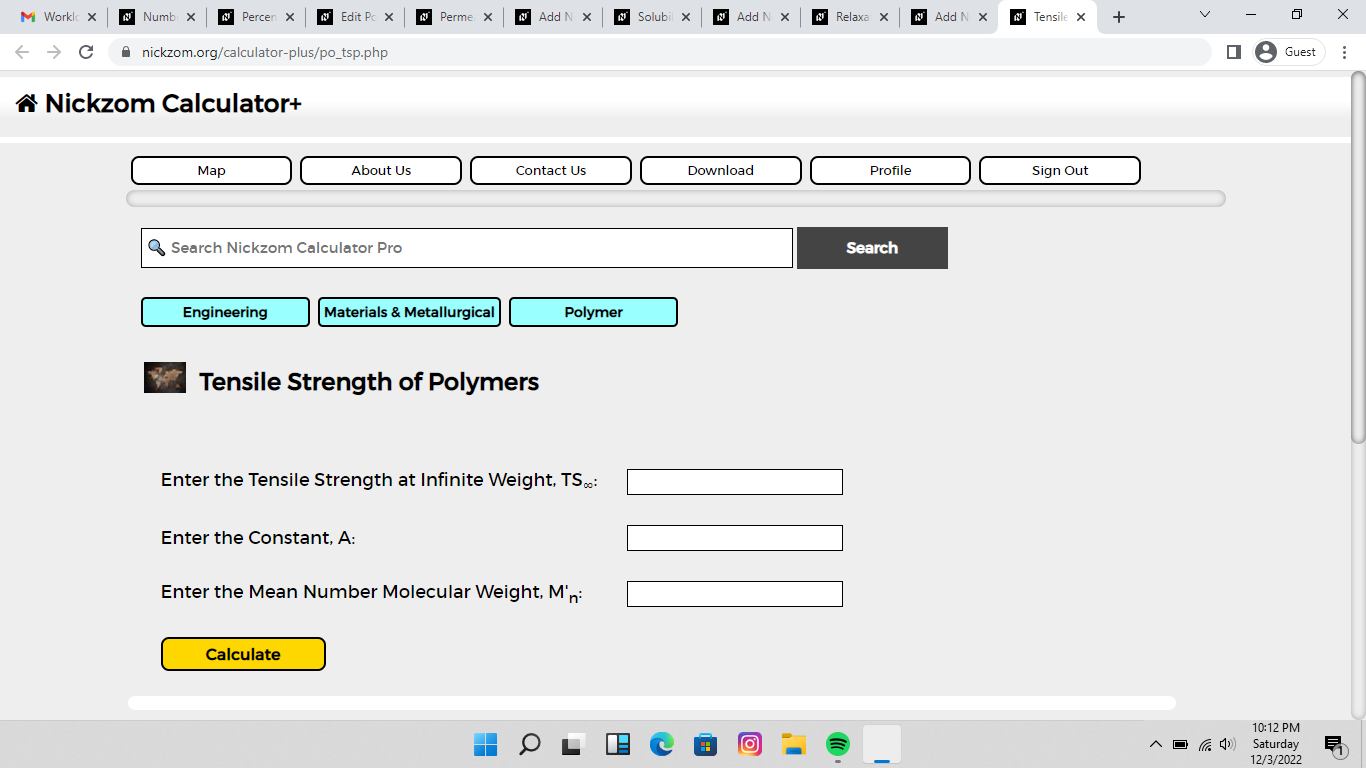 How to Calculate and Solve for Tensile Strength of Polymers | Polymer