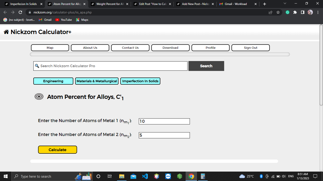 How to Calculate and Solve for Atom Percent for Alloys | Imperfection in Solids