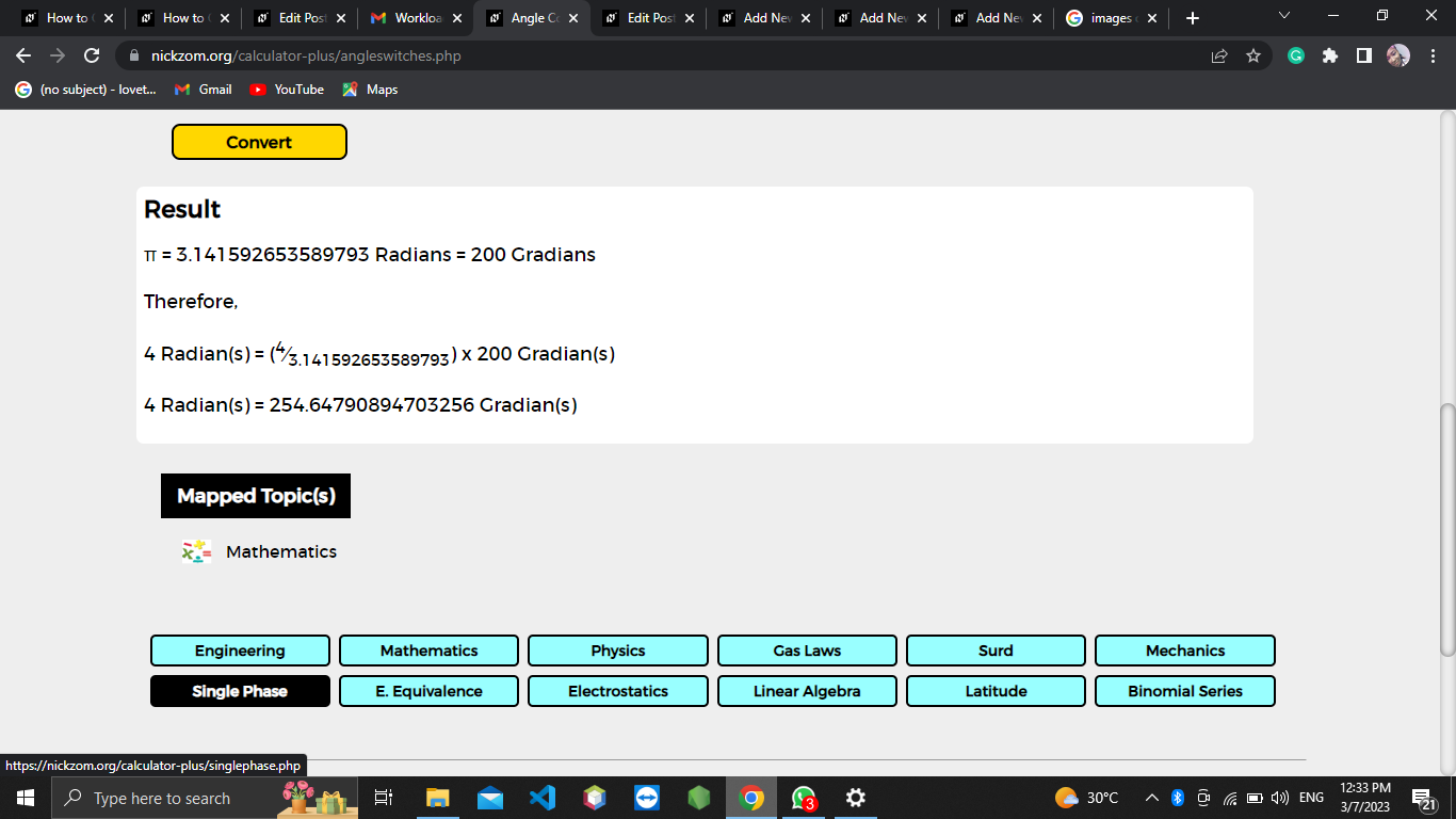 How to Convert Radians to Gradians | Angle Units