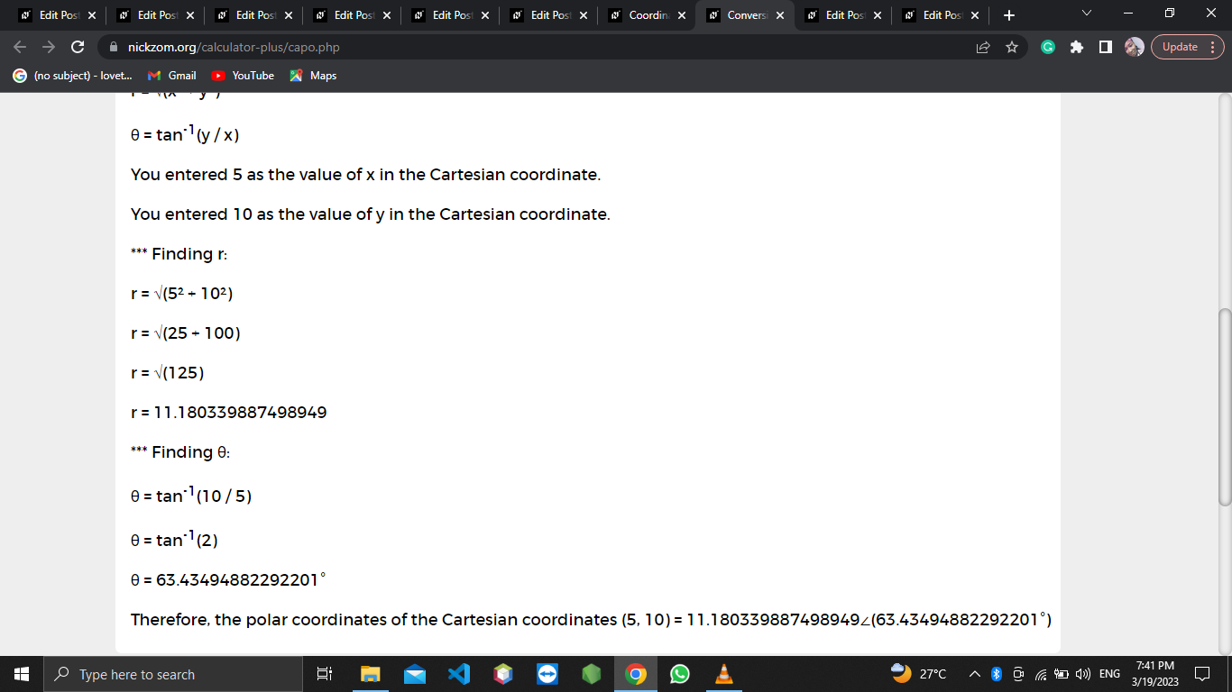 How to Convert Cartesian to Polar | Coordinate Units