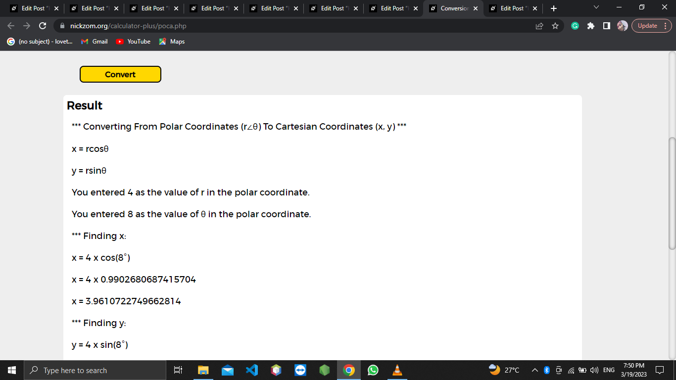 How to Convert Polar to Cartesian | Coordinate Units