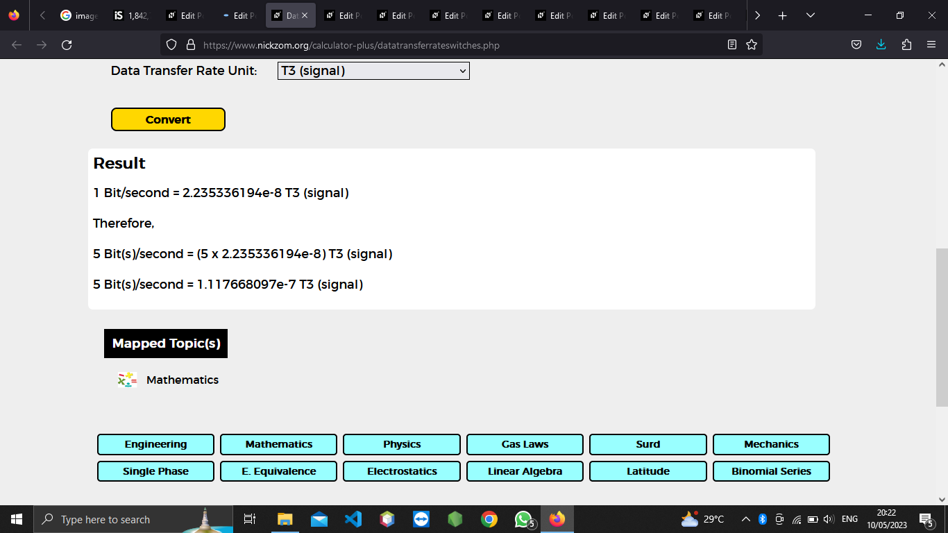 How to Convert Bits/second to T3 (signal) | Data Transfer Rate Units